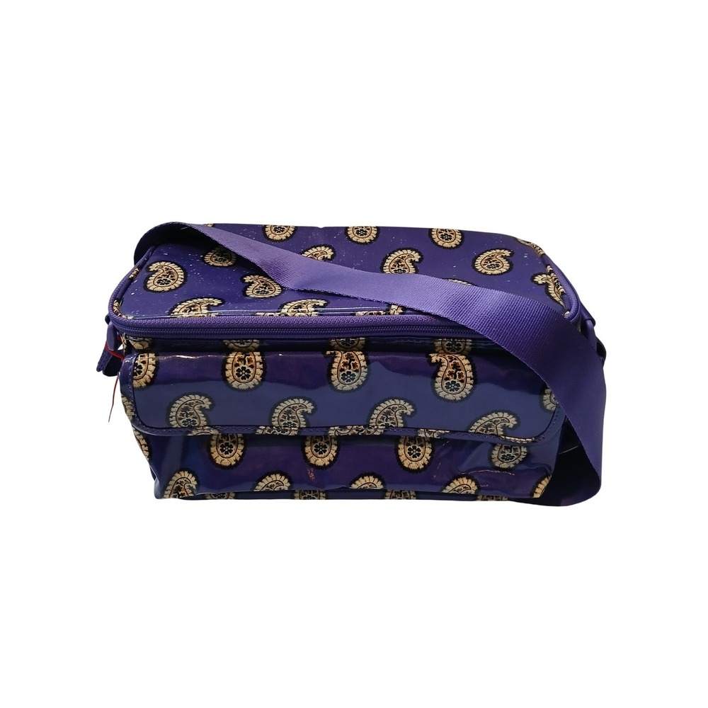 Vera Bradley Purple Paisley Insulated Lunch‎ Bag Crossbody Cooler Glossy